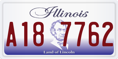 IL license plate A187762