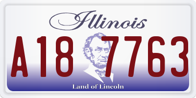 IL license plate A187763
