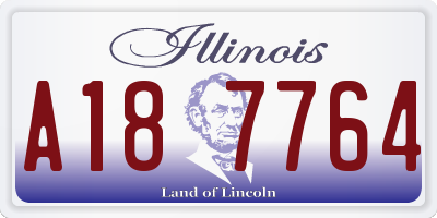 IL license plate A187764