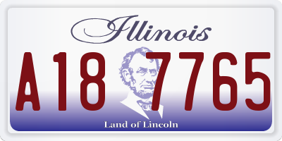 IL license plate A187765