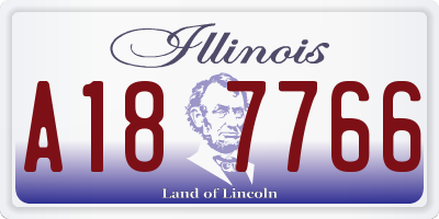 IL license plate A187766