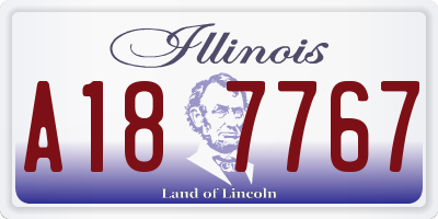 IL license plate A187767