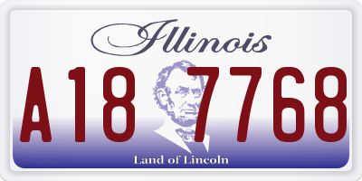 IL license plate A187768