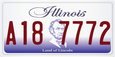 IL license plate A187772