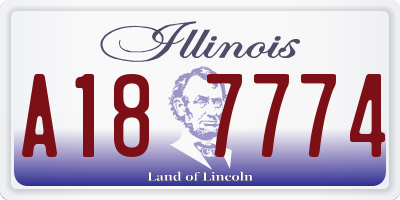 IL license plate A187774