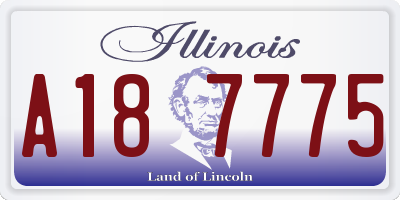 IL license plate A187775