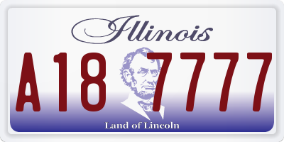 IL license plate A187777