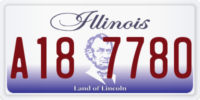 IL license plate A187780