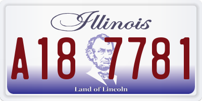 IL license plate A187781