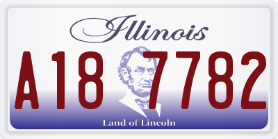 IL license plate A187782