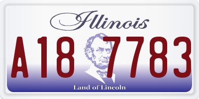 IL license plate A187783
