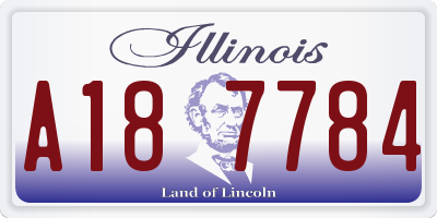 IL license plate A187784