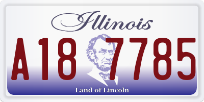 IL license plate A187785