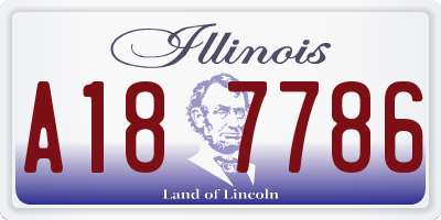 IL license plate A187786