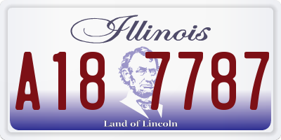 IL license plate A187787