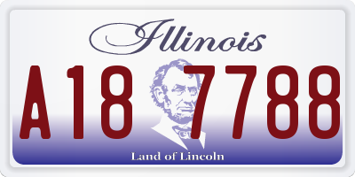 IL license plate A187788
