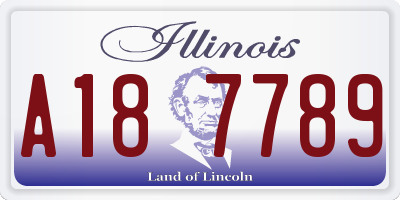 IL license plate A187789