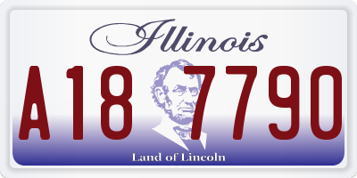 IL license plate A187790