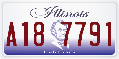IL license plate A187791