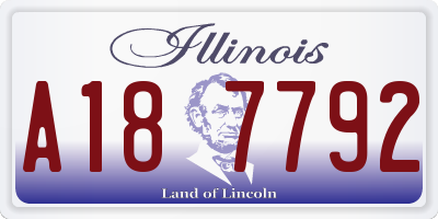 IL license plate A187792