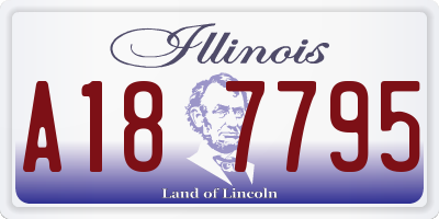IL license plate A187795