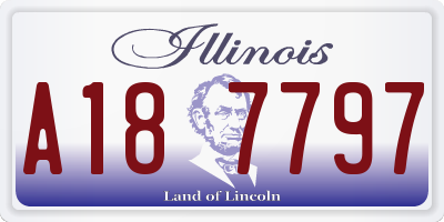 IL license plate A187797
