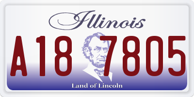IL license plate A187805