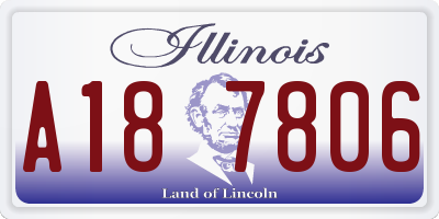 IL license plate A187806