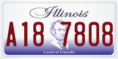 IL license plate A187808