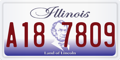 IL license plate A187809