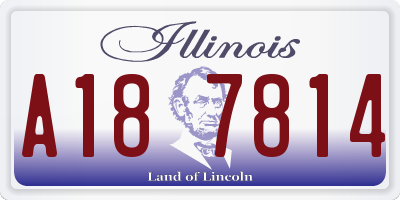 IL license plate A187814