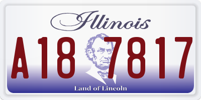 IL license plate A187817