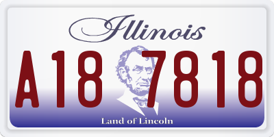 IL license plate A187818