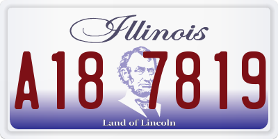 IL license plate A187819