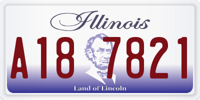 IL license plate A187821