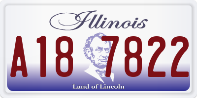IL license plate A187822