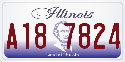 IL license plate A187824