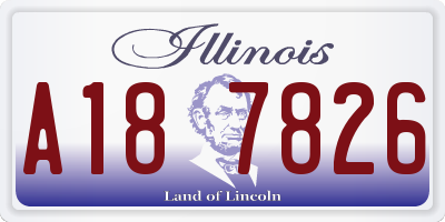 IL license plate A187826