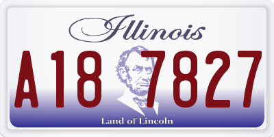 IL license plate A187827