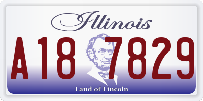 IL license plate A187829