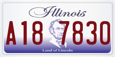 IL license plate A187830