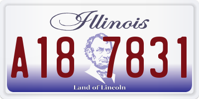IL license plate A187831
