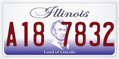 IL license plate A187832