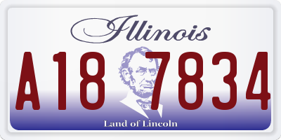 IL license plate A187834