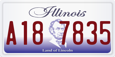 IL license plate A187835