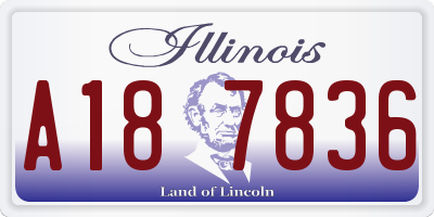 IL license plate A187836