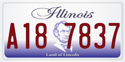 IL license plate A187837