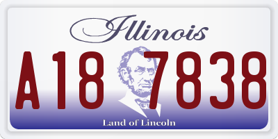 IL license plate A187838
