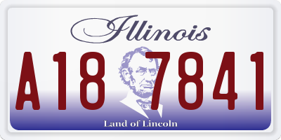 IL license plate A187841
