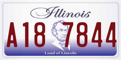 IL license plate A187844